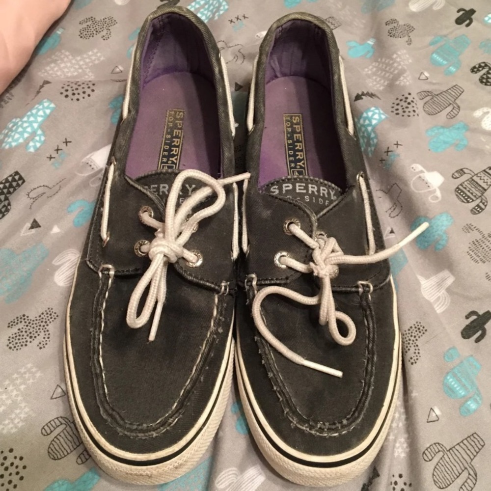 Black Canvas Sperry’s